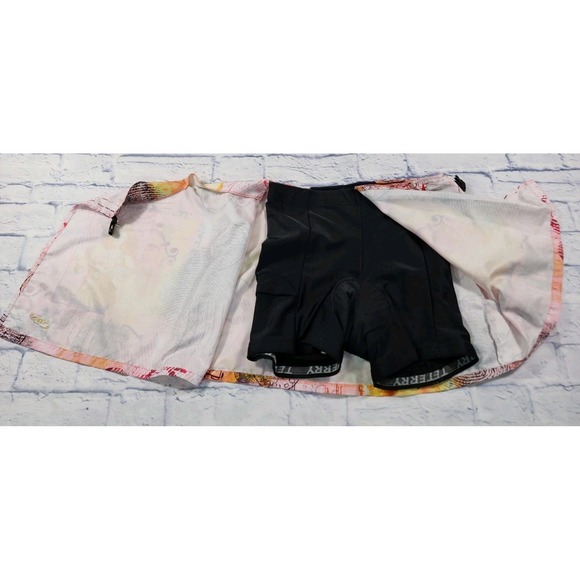 Terry Cycling WOMENS SZ M Bike Wrap Skirt Skort Pink Hula Girl Print VINTAGE Y2K - Picture 5 of 15